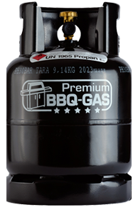 8 Kilogramm BBQ-Flasche schwarz